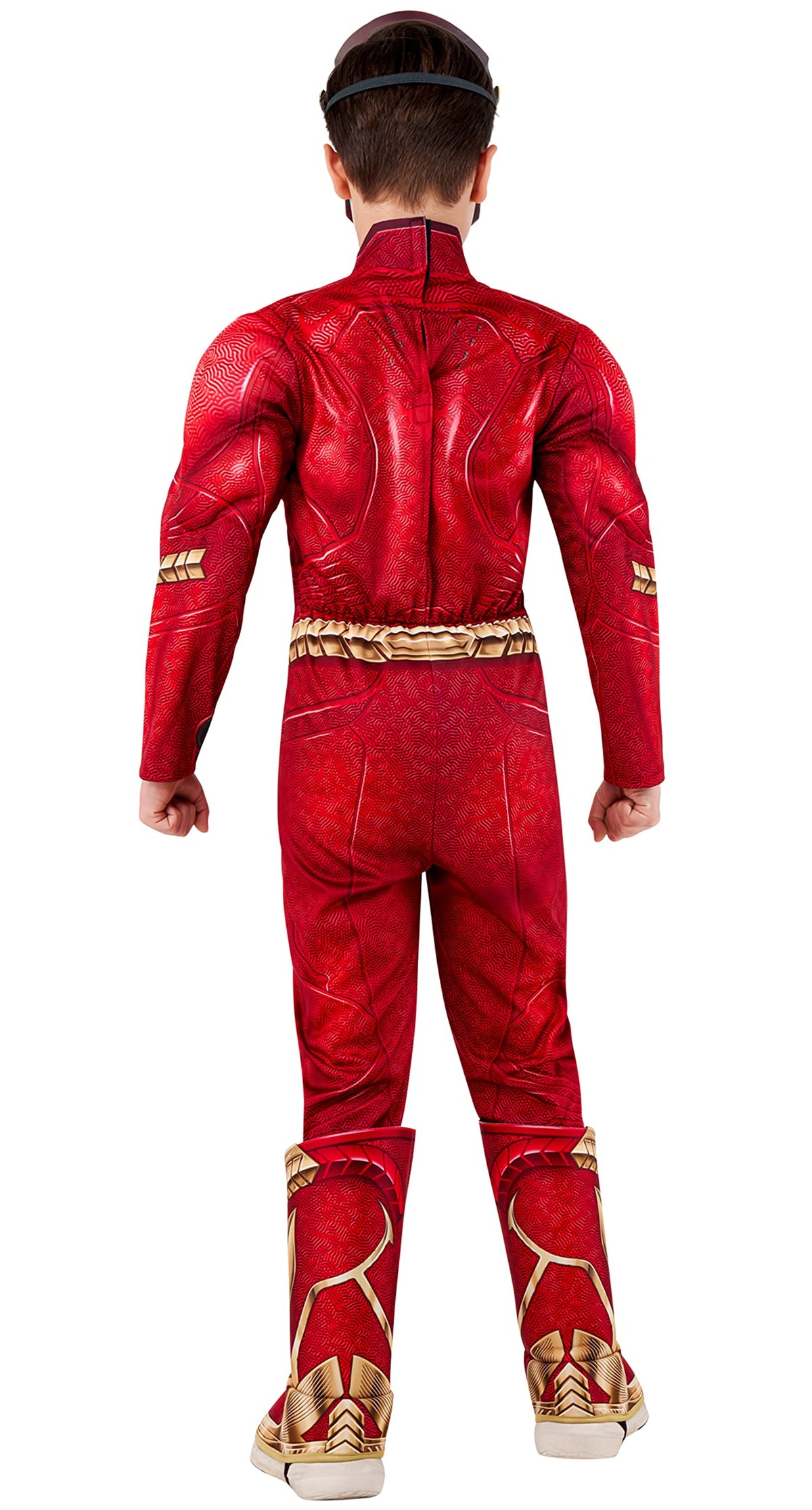 Rubies The Flash Deluxe mask close-up for an authentic hero look during cosplay.