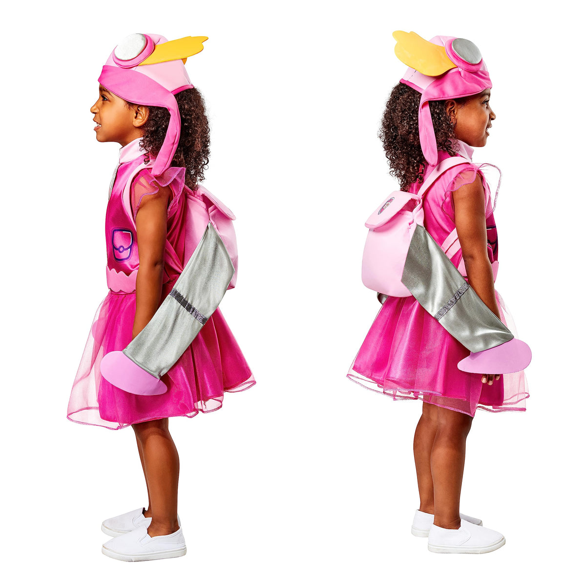 Rubie's Paw Patrol Skye pup pack completes the licensed costume set.