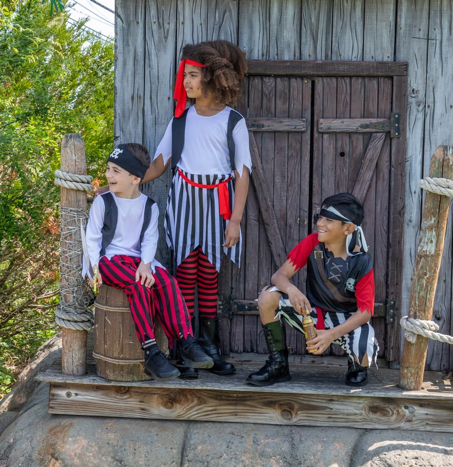 Rubies Pirate King headband and sash complete the swashbuckler look for kids