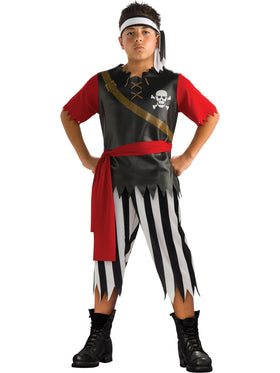 Rubies Pirate King costume top with vinyl front for bold cosplay