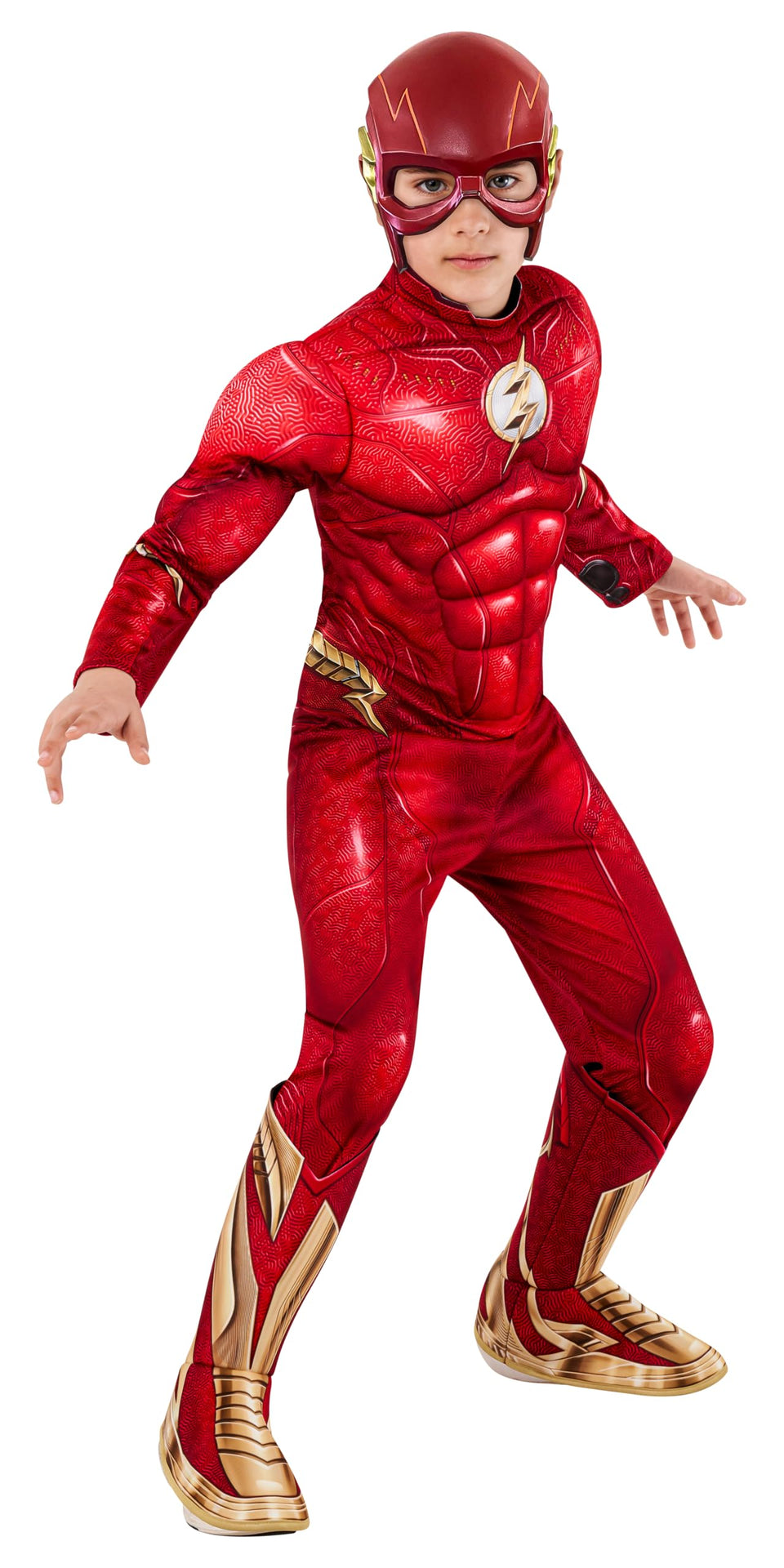 Rubies The Flash deluxe jumpsuit with padding for action-packed playtime.