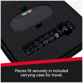 Rubik’s 3x3 Speed Cube on timer demonstrates quick solving angles and timing reads