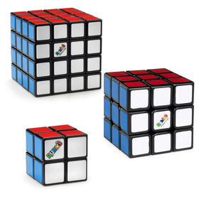 Rubik's Tile Trio 2x2 Mini close-up for quick solving and portability.