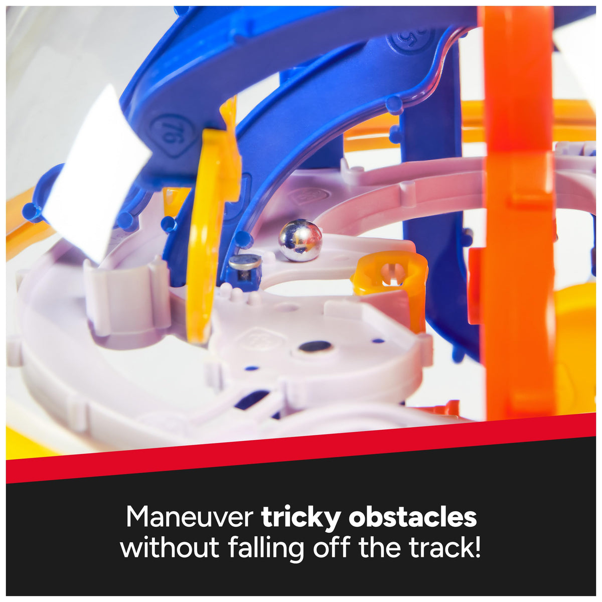 Rubik’s Tracks 100 obstacle Super Spiral offers high tension maze turns