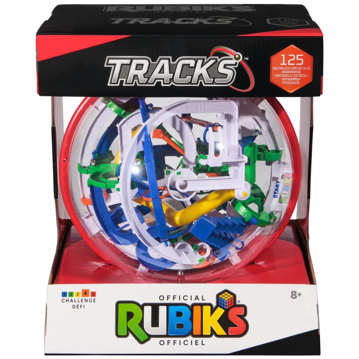 Rubik’s Tracks 125 sphere on track enhances spatial reasoning through a dynamic maze.