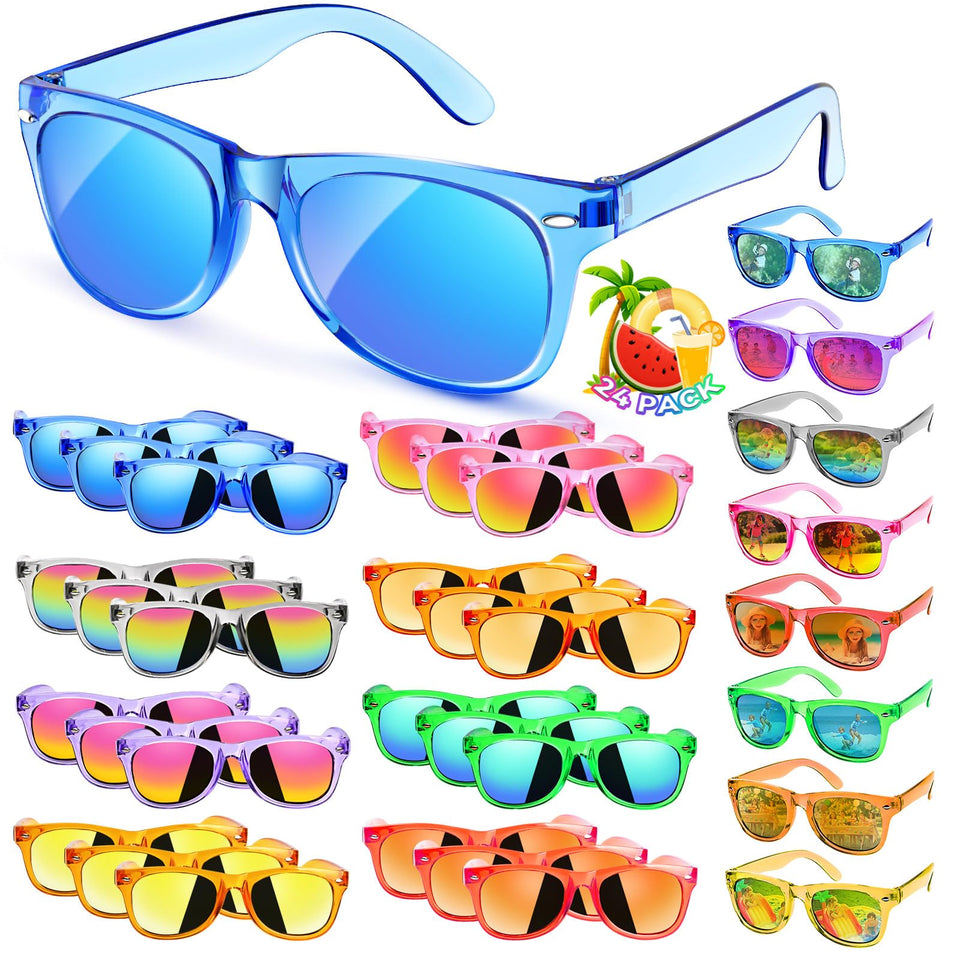 Rugort kids sunglasses bulk set with color variety, ideal for party favors and gifts