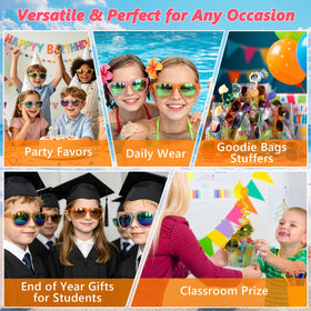 Rugort neon blue kids sunglasses for summer parties and trips