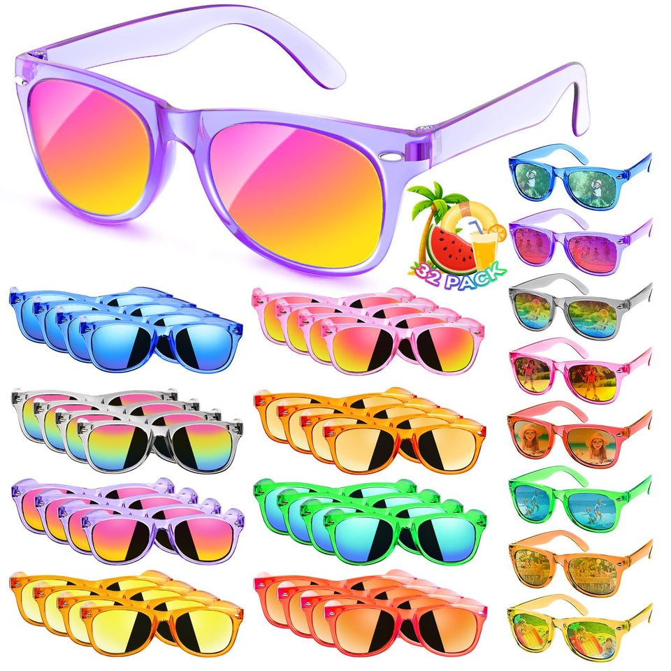 Rugort kids sunglasses neon colors pack with UV400 protection for sunny outdoor parties