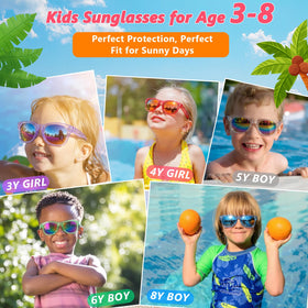 Rugort neon orange kids sunglasses for playtime outdoors