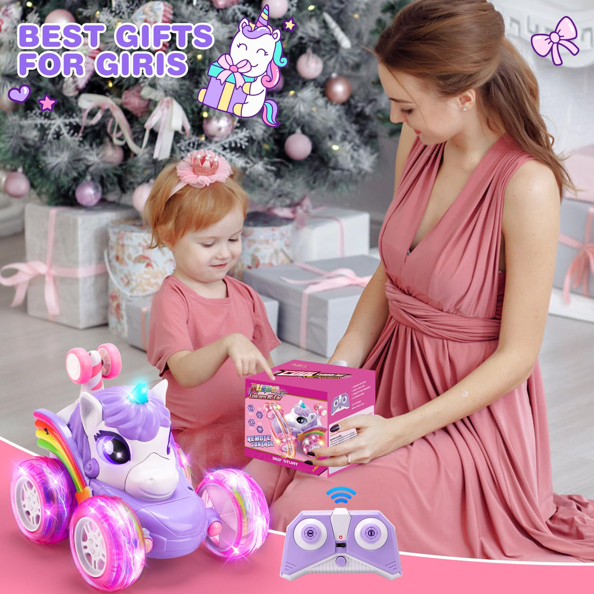 RUIDYA Unicorn RC car supports kids’ playtime and imagination.