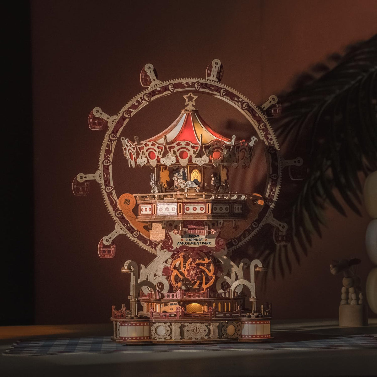 RUIFAM amusement-park-inspired design evokes carousel and Ferris wheel vibes.