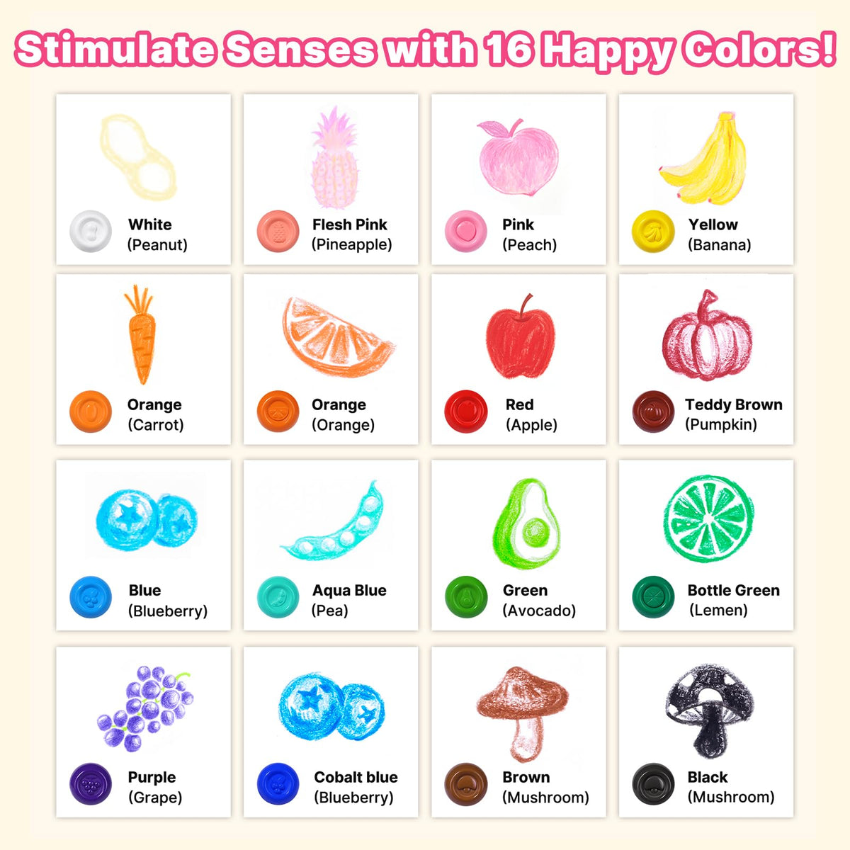 RuiHawk washable non-toxic crayons for easy cleanup after play