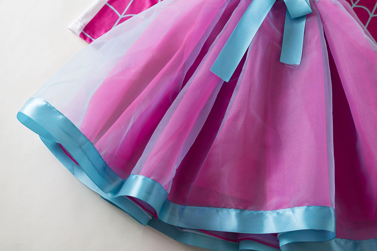 Ruikajia bat spider web dress, pink cotton-soft fabric.