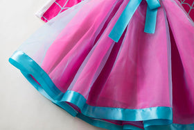 Ruikajia Girls Bat Spider Web Tulle Tutu material close-up shows soft cotton blend.