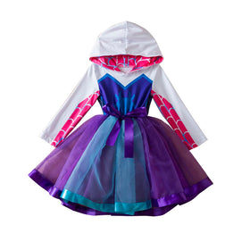 Ruikajia Spider Gwen tutu costume; front view for playful cosplay and Halloween fun