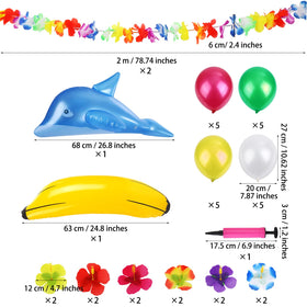 Ruisita inflatable big parrot with wings adds tropical ambiance.