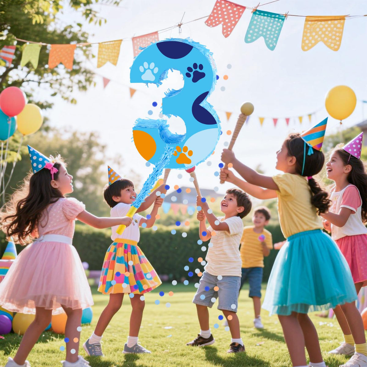 RUISUER dog paw party decor enhances birthday celebrations.