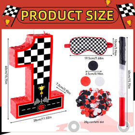 RUISUER race car pinata side view ideal for eye-catching birthday decor