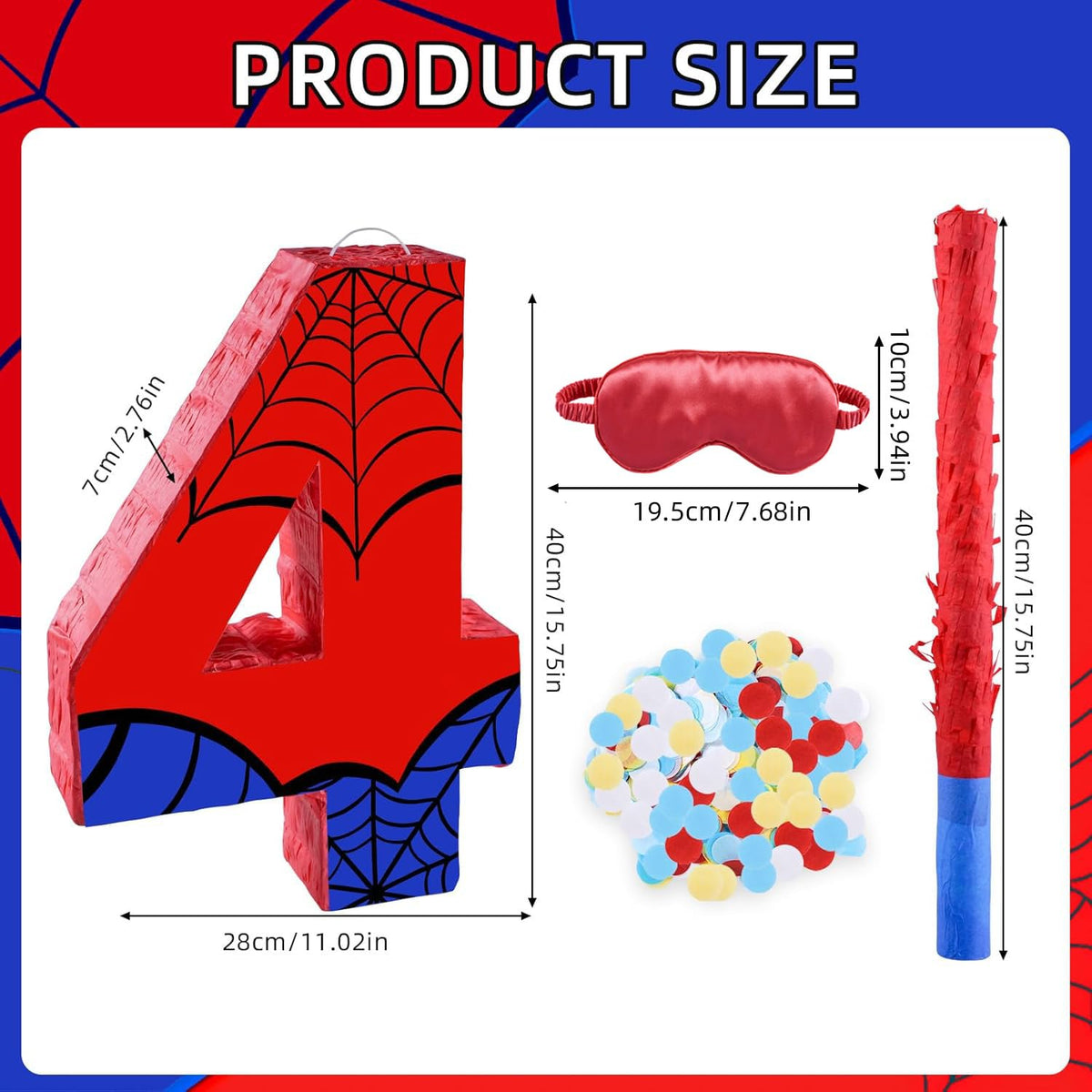 RUISUER Spider pinata stick and blindfold set enhances interactive play.