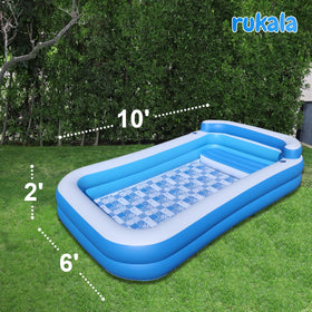 Rukala pool on ground tarp, protecting against sticks and rocks.