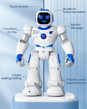 Ruko 1088 multifunctional robot supports storytelling, dancing, and recording activities.