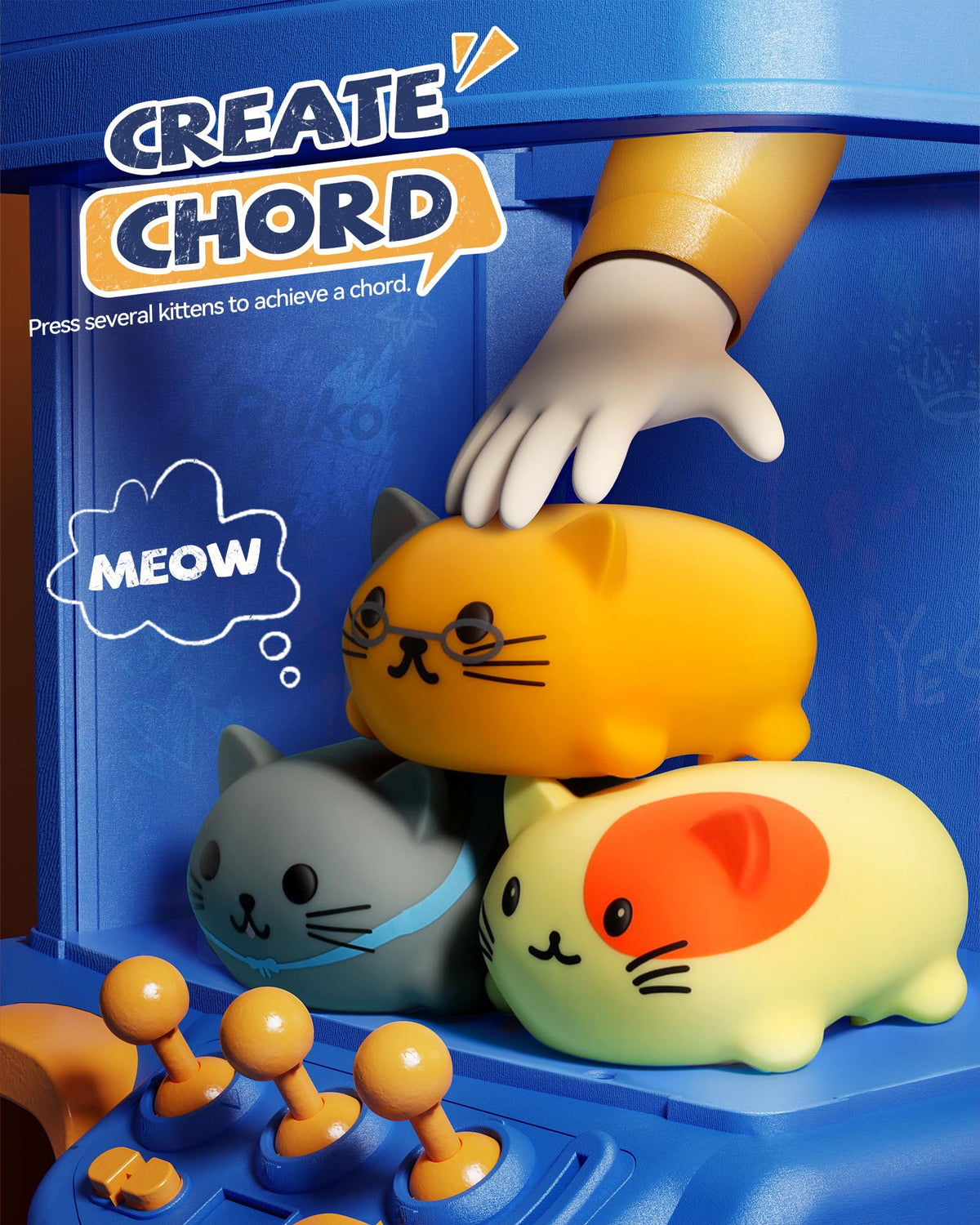 Ruko 1701 chord play with multiple kittens creates simple harmonies