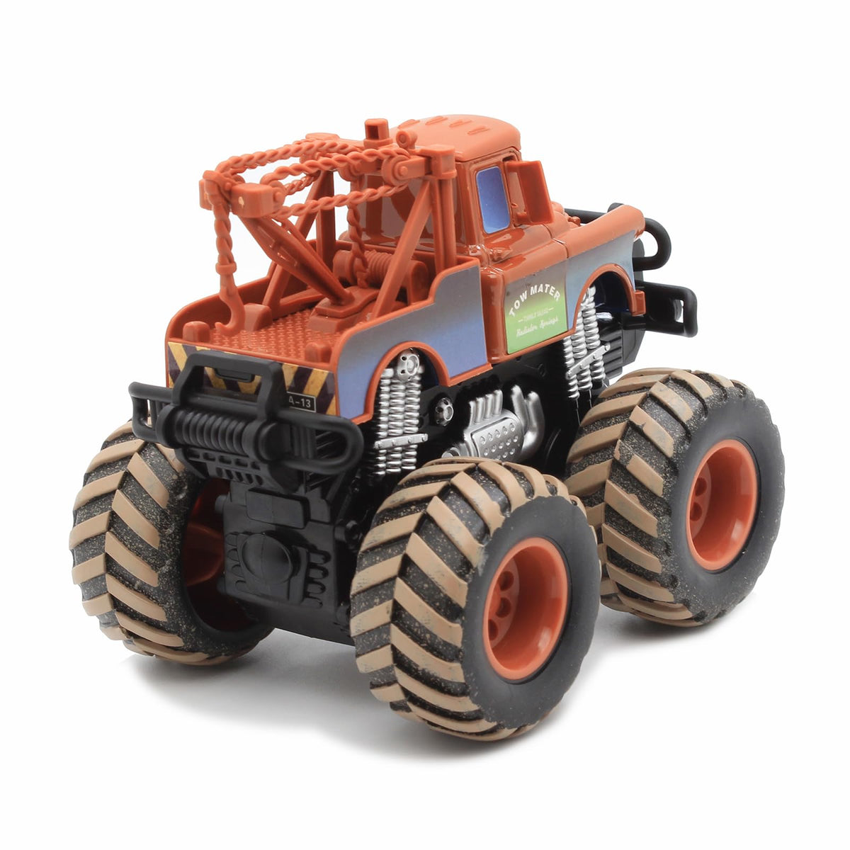 RULBAMN 4-pack display showcases the four colorful cars for pretend racing