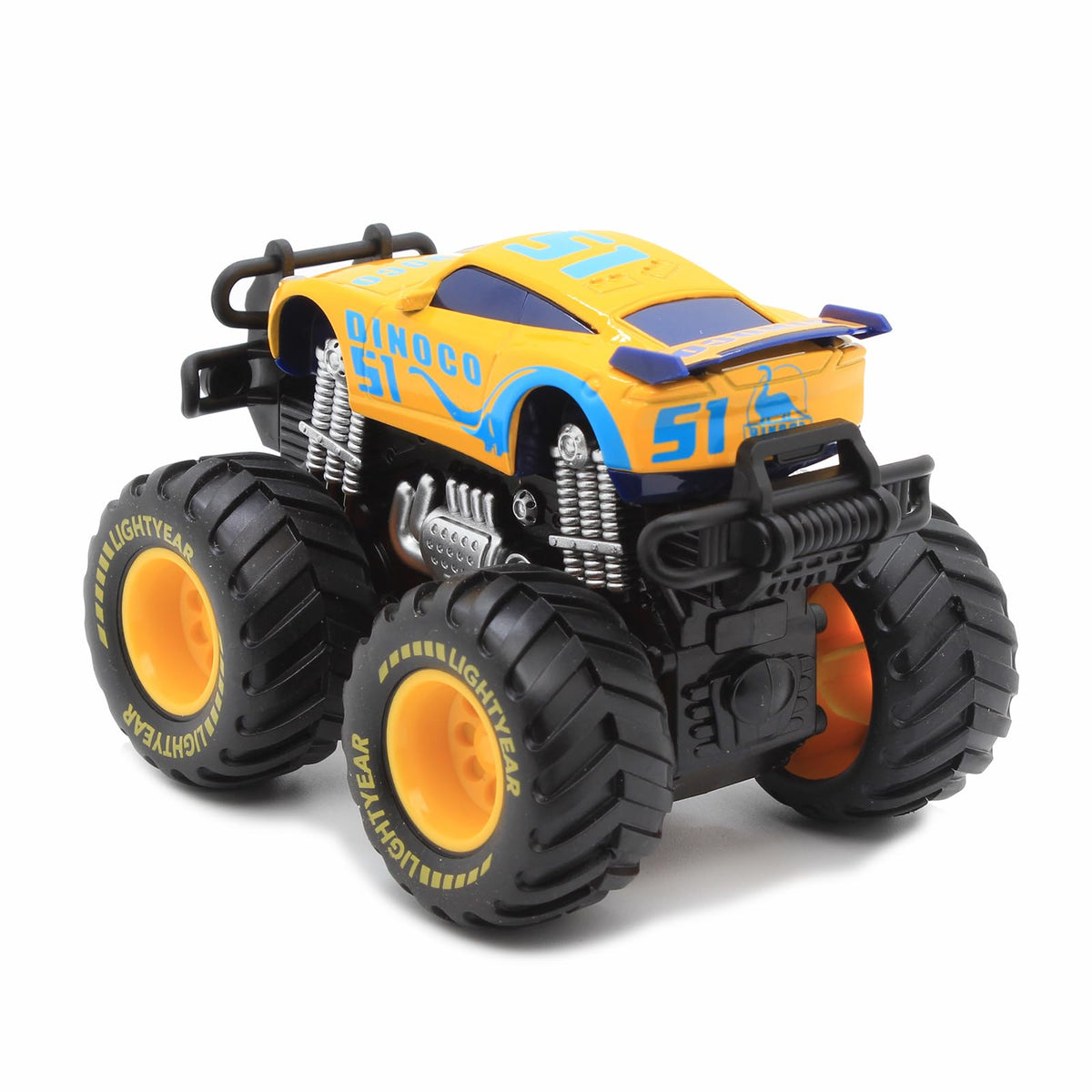 RULBAMN car toy with plastic chassis highlights durable construction for kids