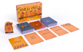 Runaway Parade Games Smug Owls card deck, vibrant riddles spark quick laughs and creative answers.