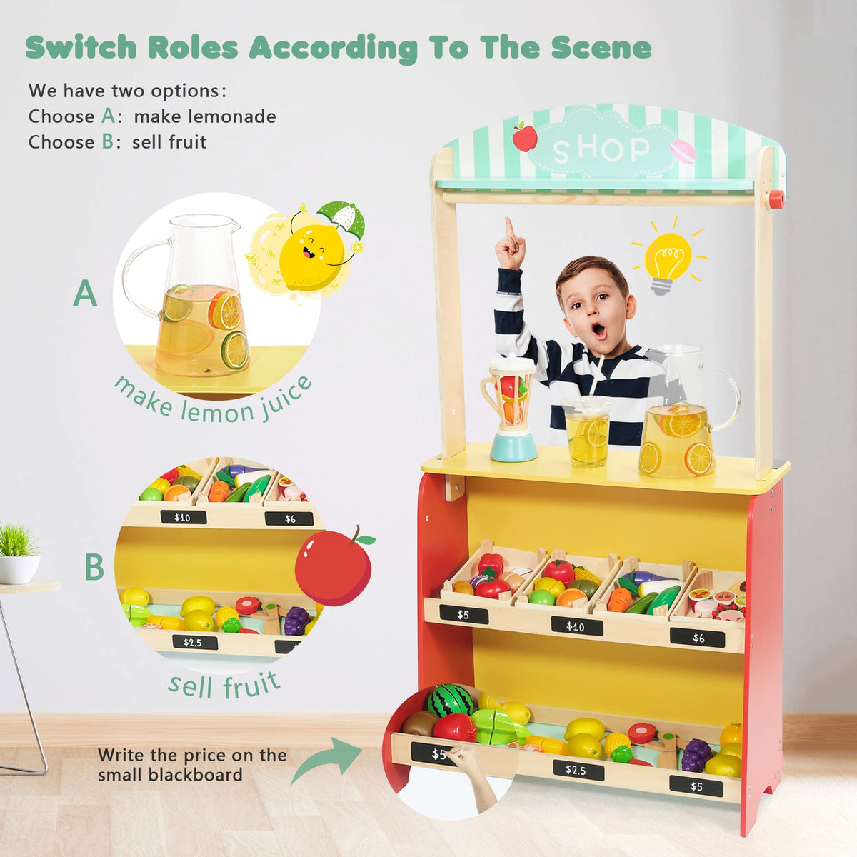 Rundad anti-tilting frame keeps the stage steady during play.