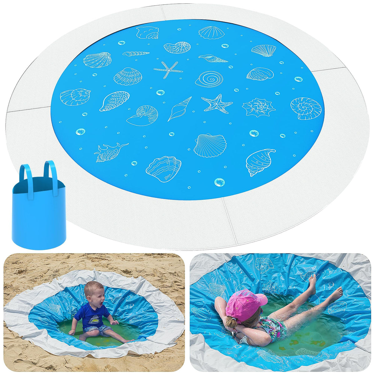 RunNico baby beach pool in flat setup, quick outdoor play for toddlers.