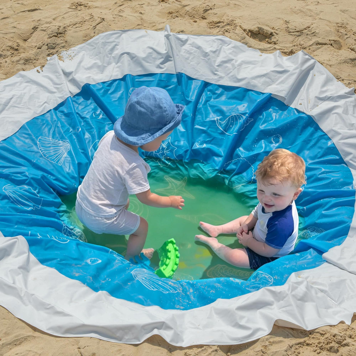 RunNico cartoon ocean animals pattern sparks imagination during water play.