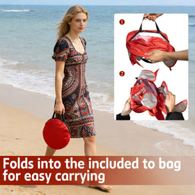 RunNico crab pool bright red color adds summer vibes to outdoor scenes