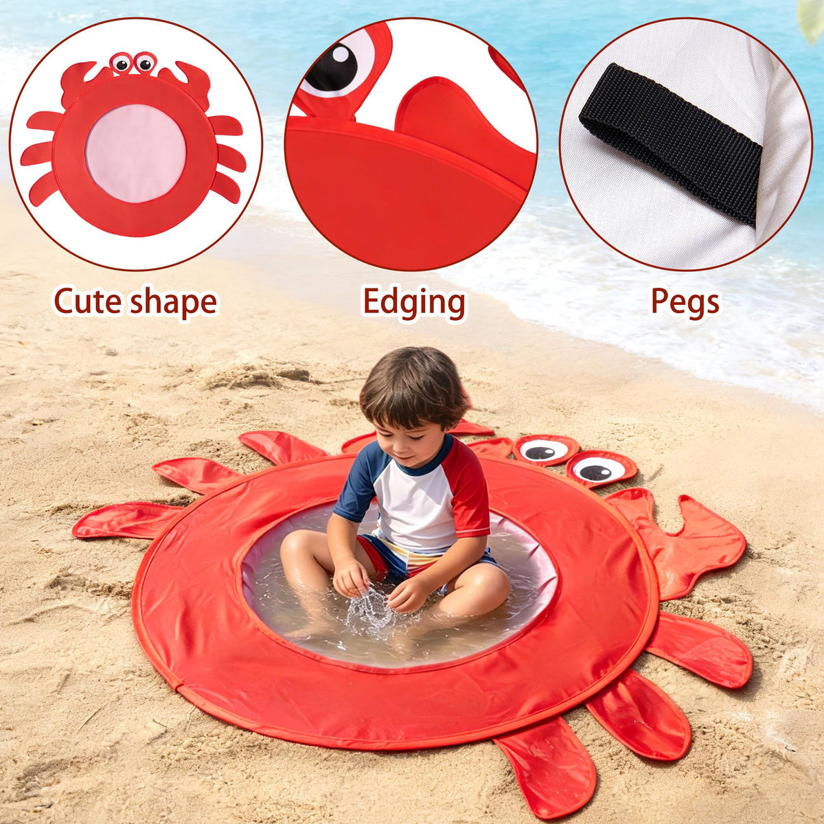 RunNico crab pool ground pegs to secure on sand or grass