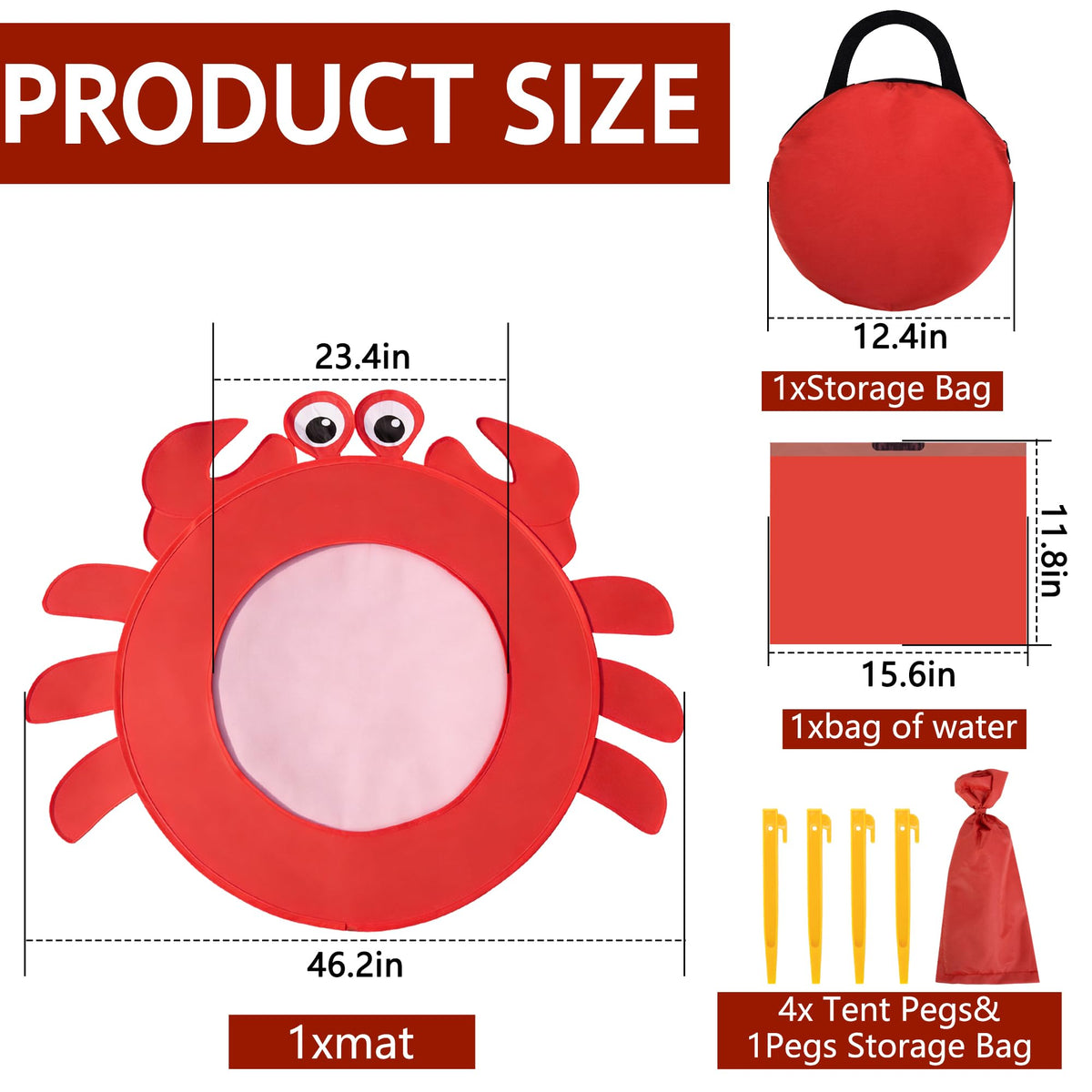 RunNico crab pool water bag for easy filling and portable use