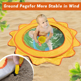 RunNico cute yellow sun design on pool for cheerful outdoor time