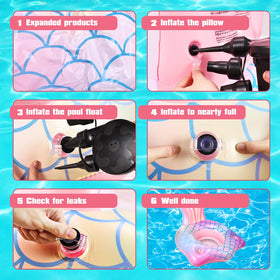 Runpon simple inflating-deflating pump helps pack away compactly.