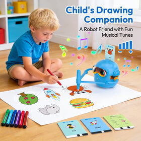 Rupuqira drawing robot with 12 color pens encouraging colorful kid art.