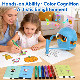 Rupuqira drawing robot with voice interaction prompts creative drawing sessions.