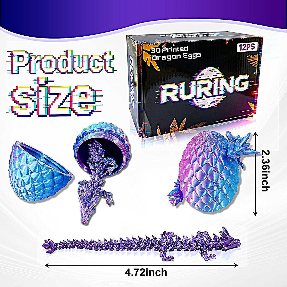 RURING dragon egg opened reveals a tiny dragon inside.