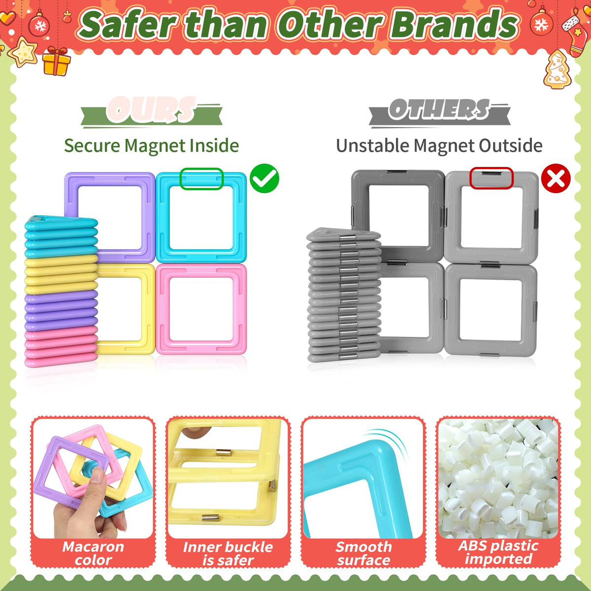 Rurvale magnetic tiles STEM learning enables color and geometry exploration.