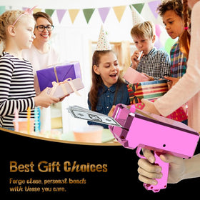 RUVINCE Money Gun includes 100 toy papers for immediate use.