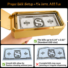RUVINCE money gun capacity up to 151 props for dramatic cash rain moments