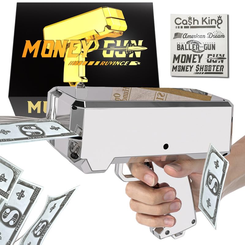 RUVINCE money gun shooter prop for movie scenes adds realism and fun.