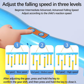 RVOGJP Reflex Drop Sticks in action highlighting hand-eye coordination practice