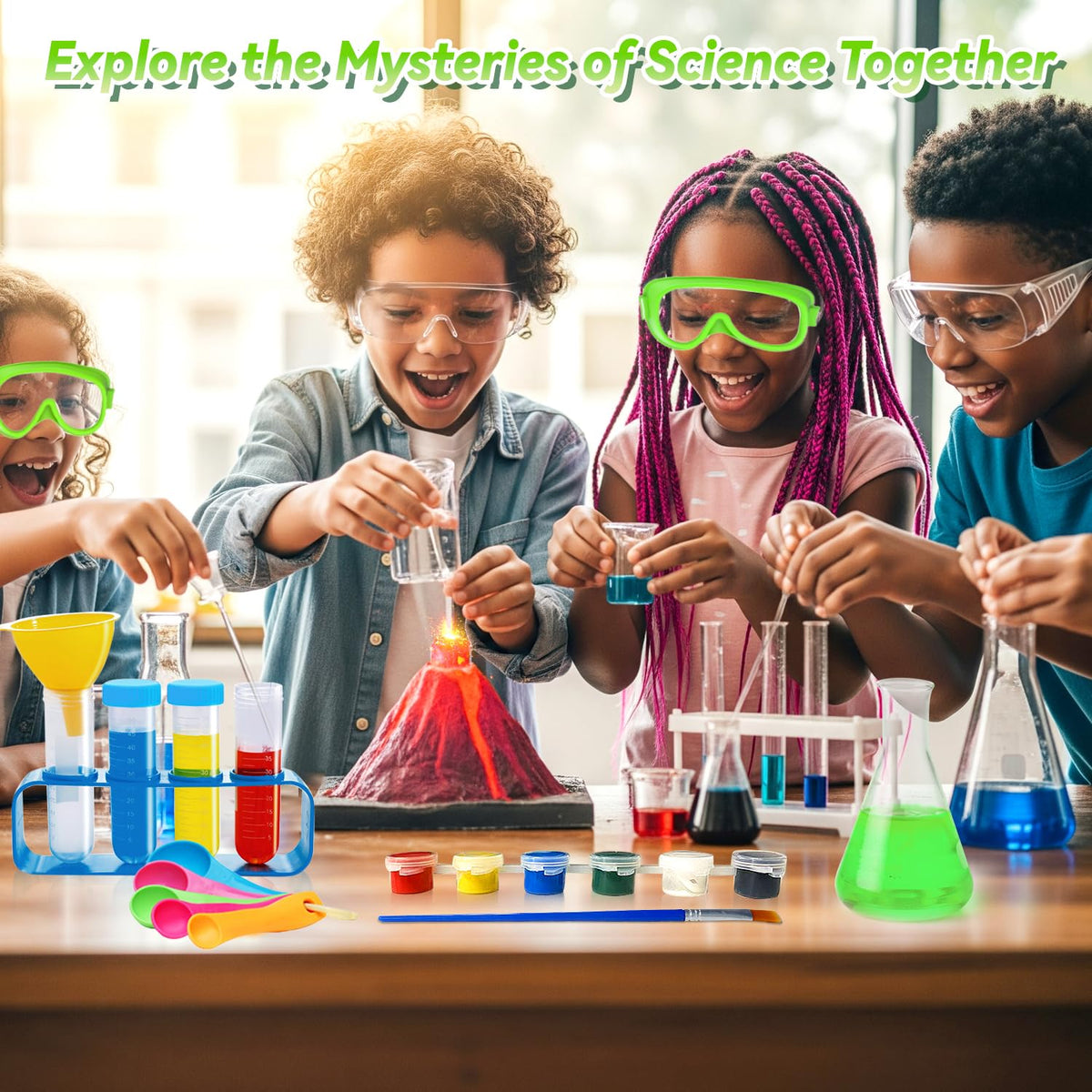 Rxeody safety goggles and lab gear for secure at-home experiments.