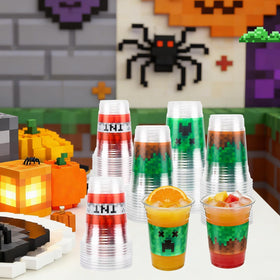 RXLWYUNLAE pixel cups 16oz table-decoration highlight color coordination for celebrations
