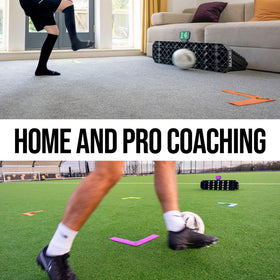 Player reacting to RXTR training light to boost reaction time and ball control