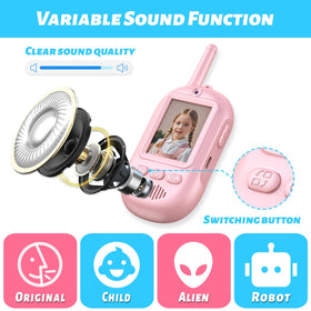 Rxtwd Kids screen display on walkie talkie for visual play and storytelling