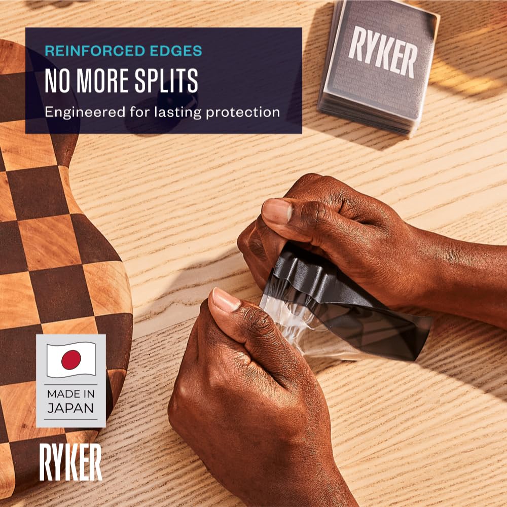 Ryker 63x88 mm sizing fits standard MTG cards precisely.